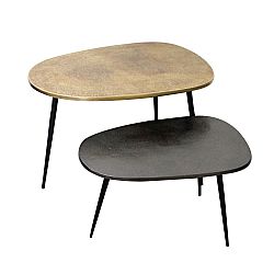 CURVE COFFEE TABLE SET 2??? ????? BRASS